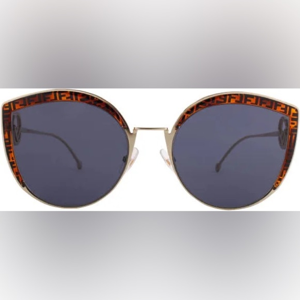 New Fendi sunglasses 0290 Havana blue lens & tan logo